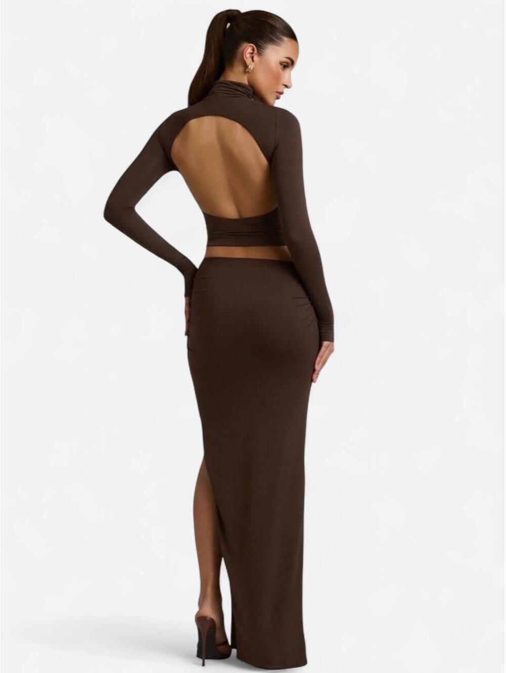Oh Polly turtle neck / maxi skirt set